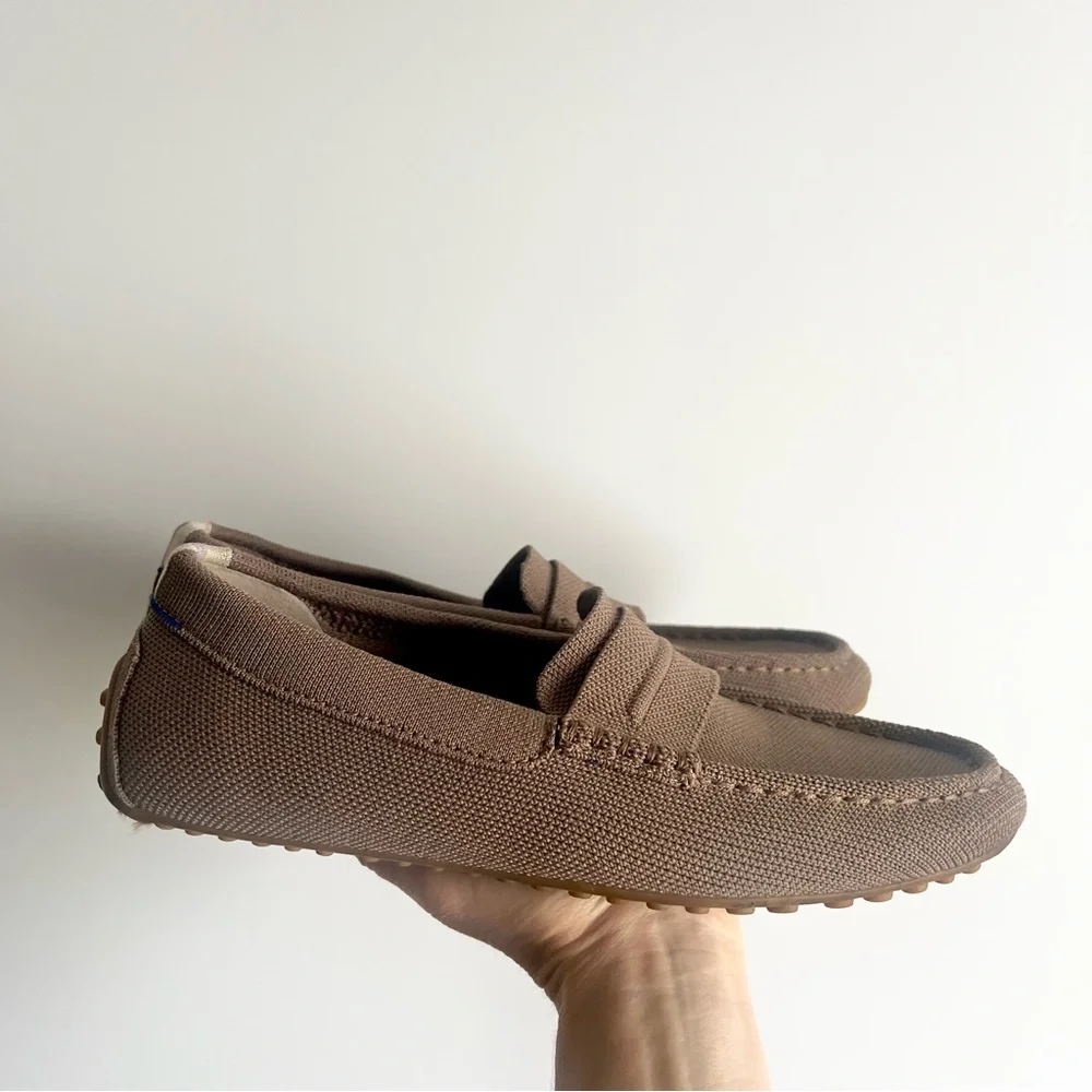 Rothy's The Driving Loafer in Neutral Cool Brown Slip-Ons Mens Size 7.5
